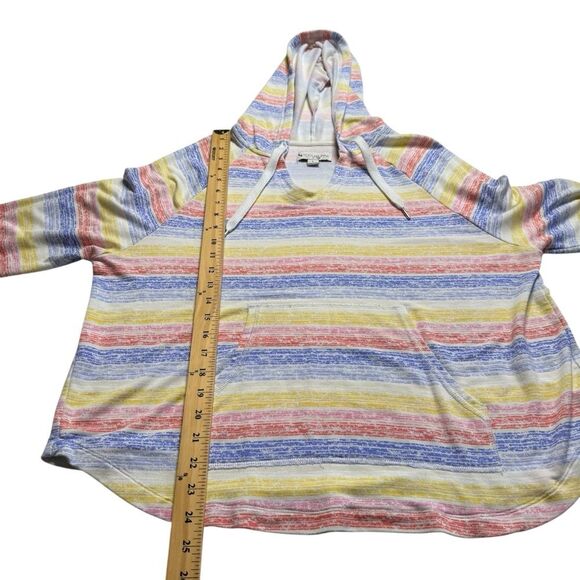 Kookaburra by UGG Light & Airy French Terry Lounge Hoodie Beach Stripes Sz L - Picture 8 of 15